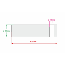 101139069L Svornjak Ø30 mm x 103 mm za utovarne platforme Bar Cargolift